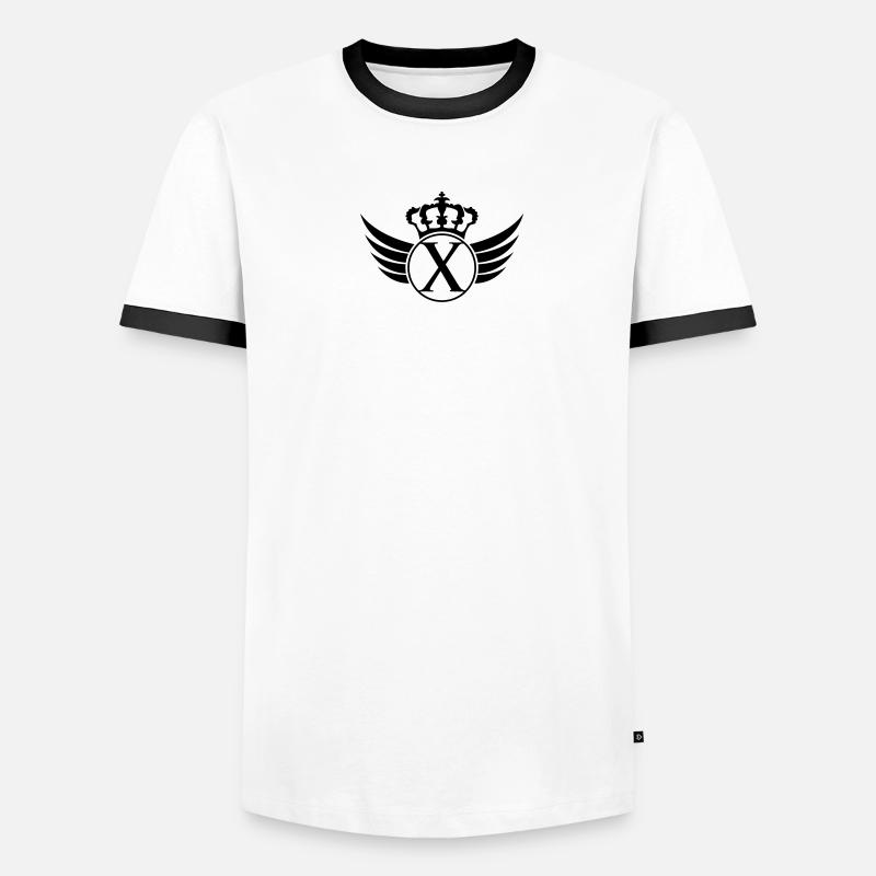 Letter X Blazon T-shirt contrasté Homme