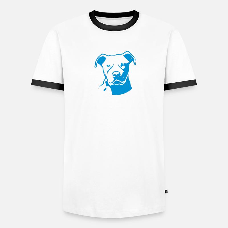 pitbull_head_front T-shirt contrasté Homme