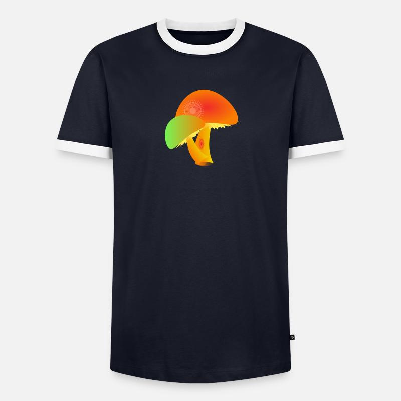 champignons T-shirt contrasté Homme