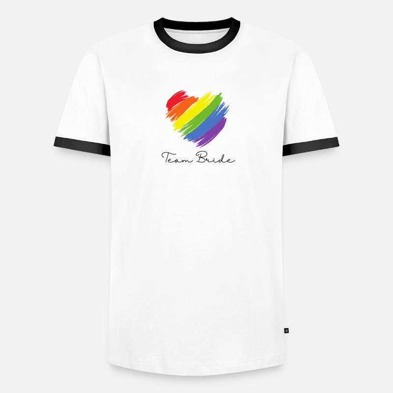 Team Bride - Pride Edition Männer Kontrast-T-Shirt
