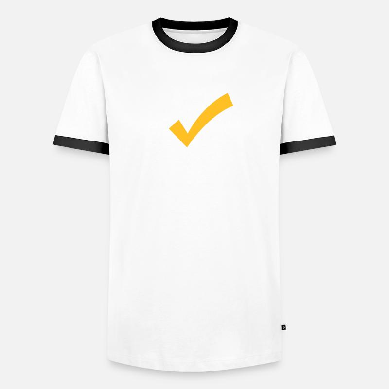 Ein Häkchen Männer Kontrast-T-Shirt