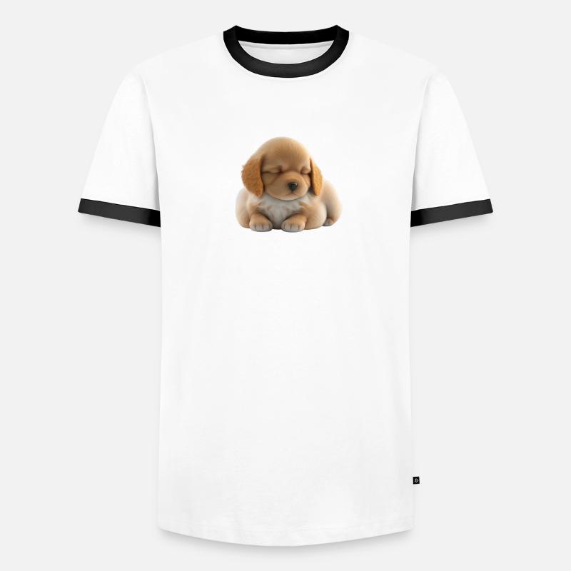 MIGNON CHIOT - TOUT DOUX - PAS DE BRUIT, IL DORT T-shirt contrasté Homme