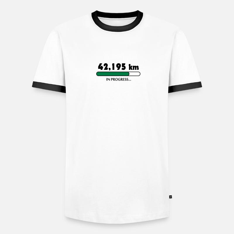 Marathon in Progresss Männer Kontrast-T-Shirt