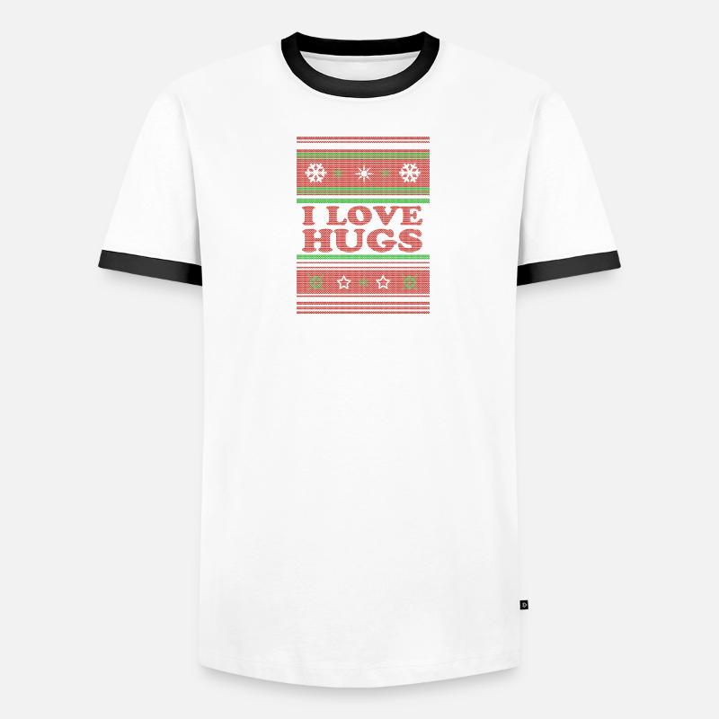 étreintes d'amour de Noël PULL T-shirt contrasté Homme