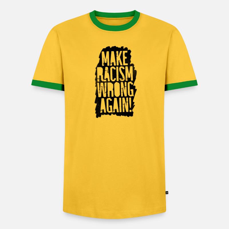 Make Racism Wrong Again - Männer Kontrast-T-Shirt - undefined