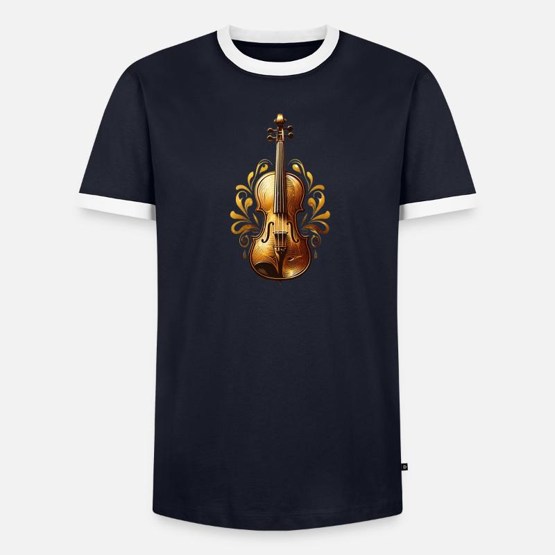 violon T-shirt contrasté Homme