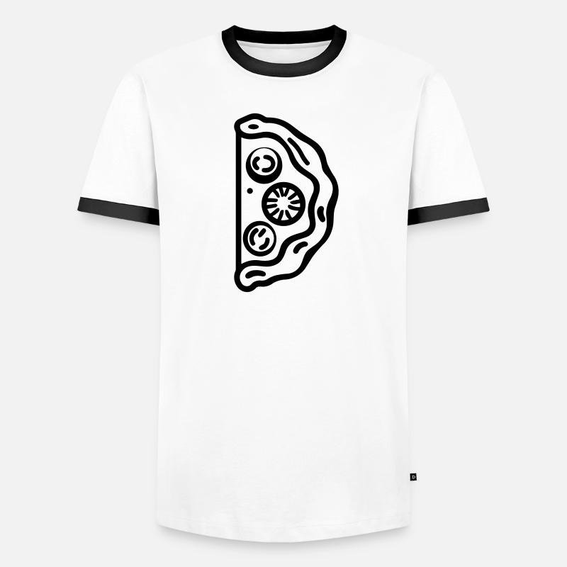 part de pizza T-shirt contrasté Homme