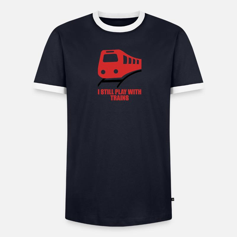 Train driver, train conductor, railway, subway, ICE, train Men's Ringer Shirt