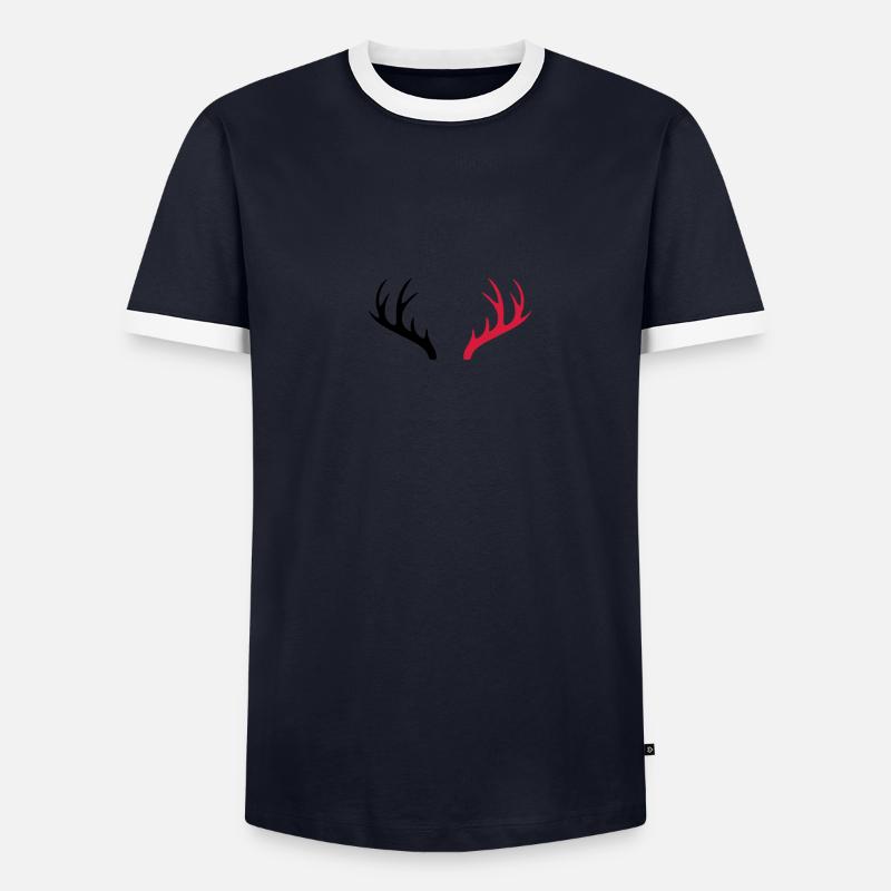geweih 2 - Männer Kontrast-T-Shirt - undefined