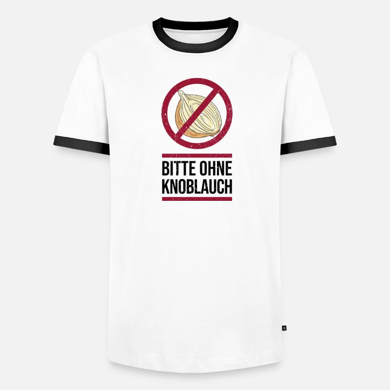 Bitte ohne Knoblauch. Kochen Geschenk Fun Männer Kontrast-T-Shirt