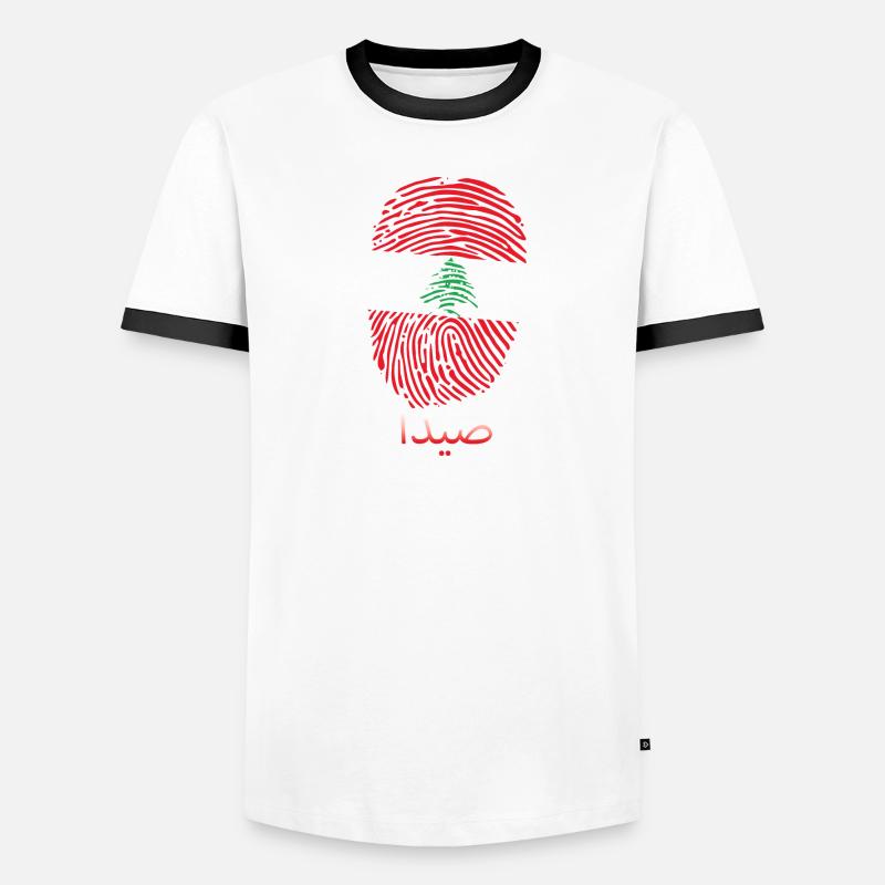 SIDON Libanese Libanon Libanesin Libanesisch Männer Kontrast-T-Shirt