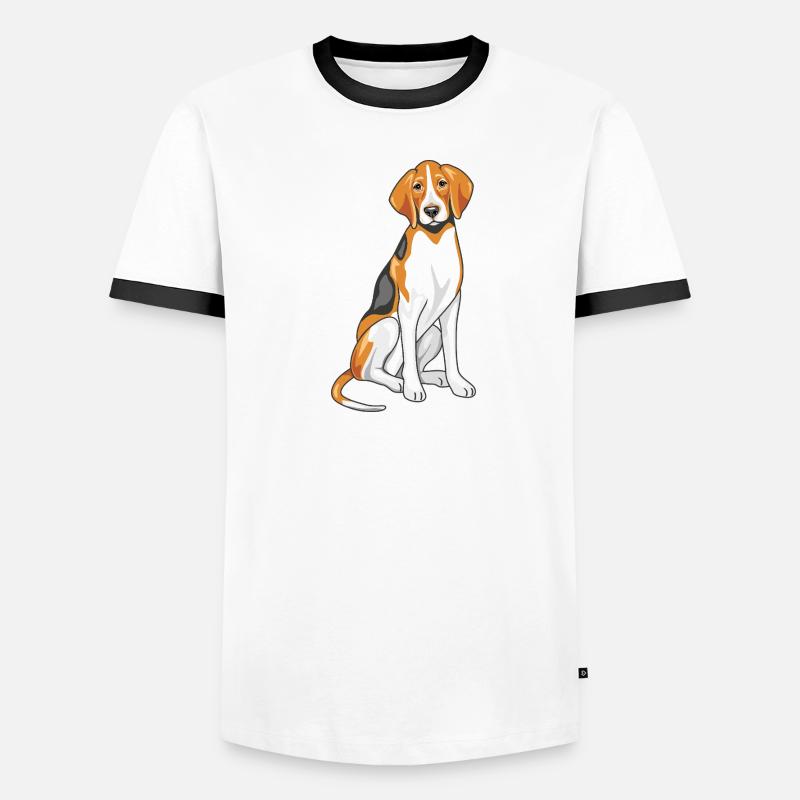 Sitting foxhound Men's Ringer Shirt