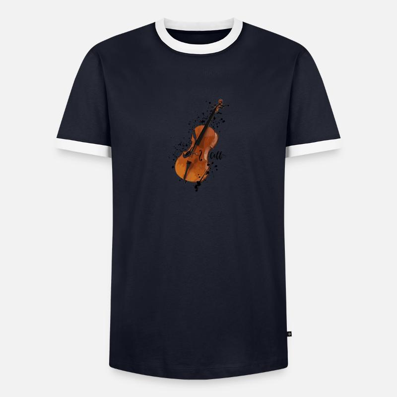 violoncelle T-shirt contrasté Homme