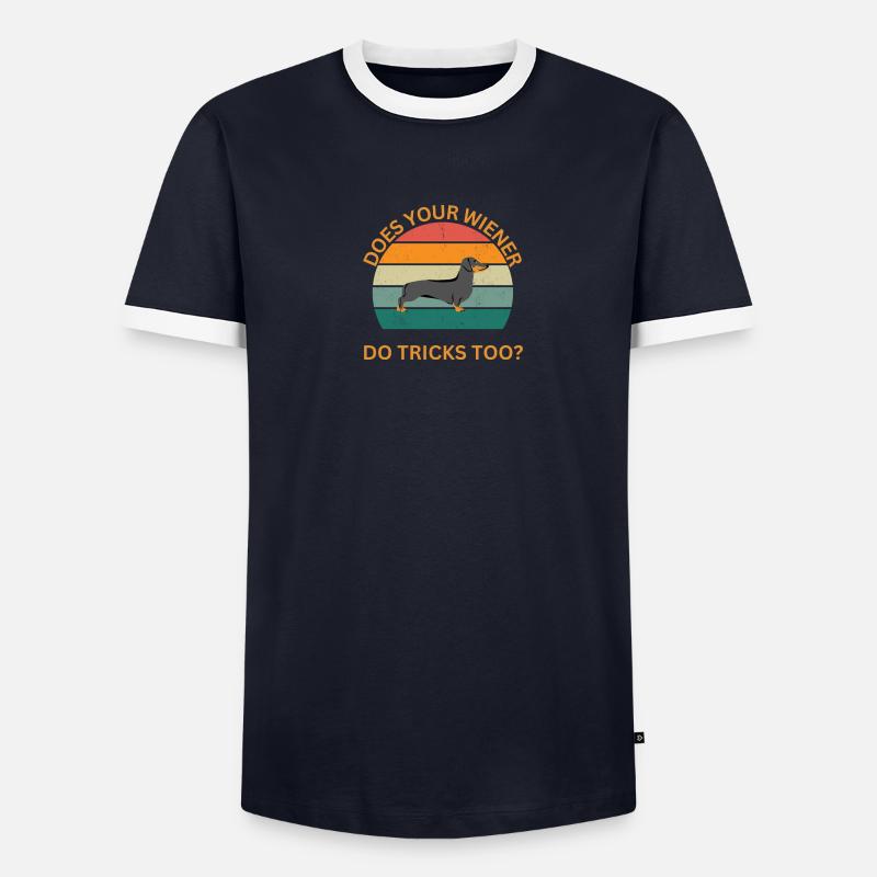 Does Your Wiener Tricks Männer Kontrast-T-Shirt