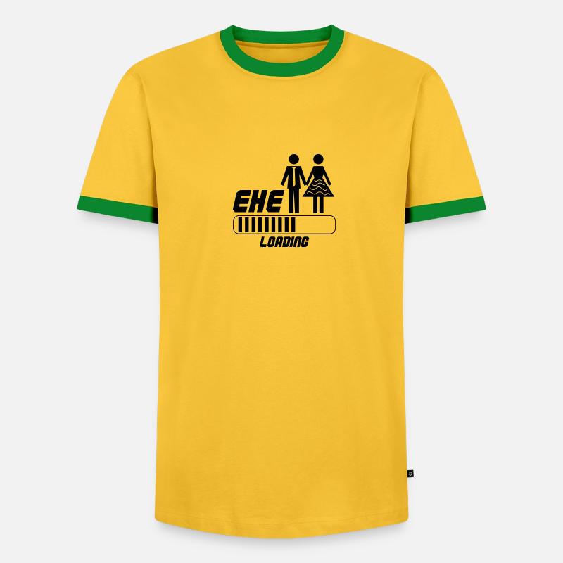 ehe loading 1 - Männer Kontrast-T-Shirt - Grau meliert/Schwarz