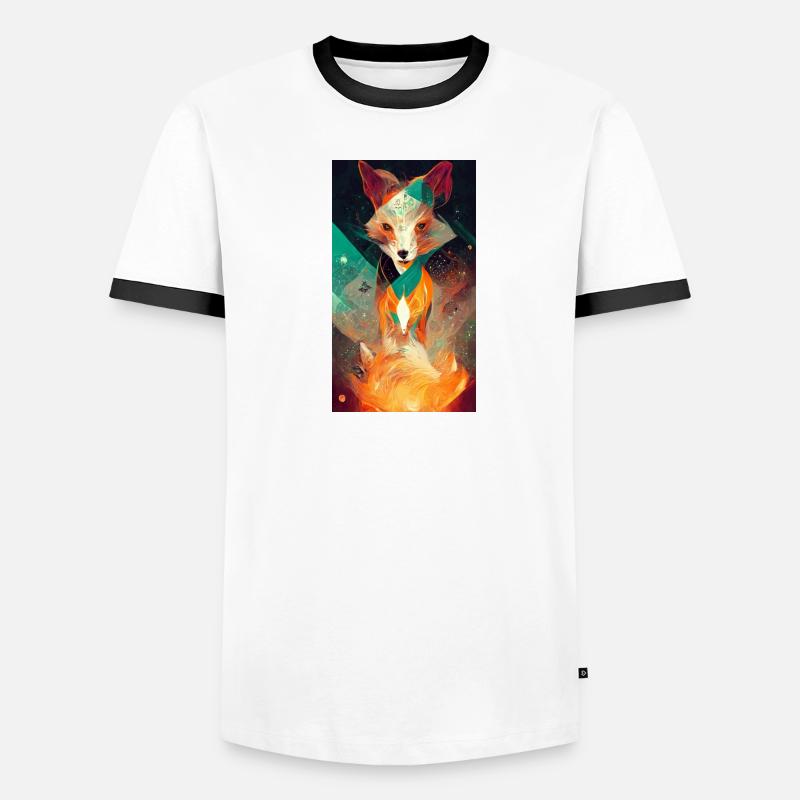 Feuerfuchs Männer Kontrast-T-Shirt