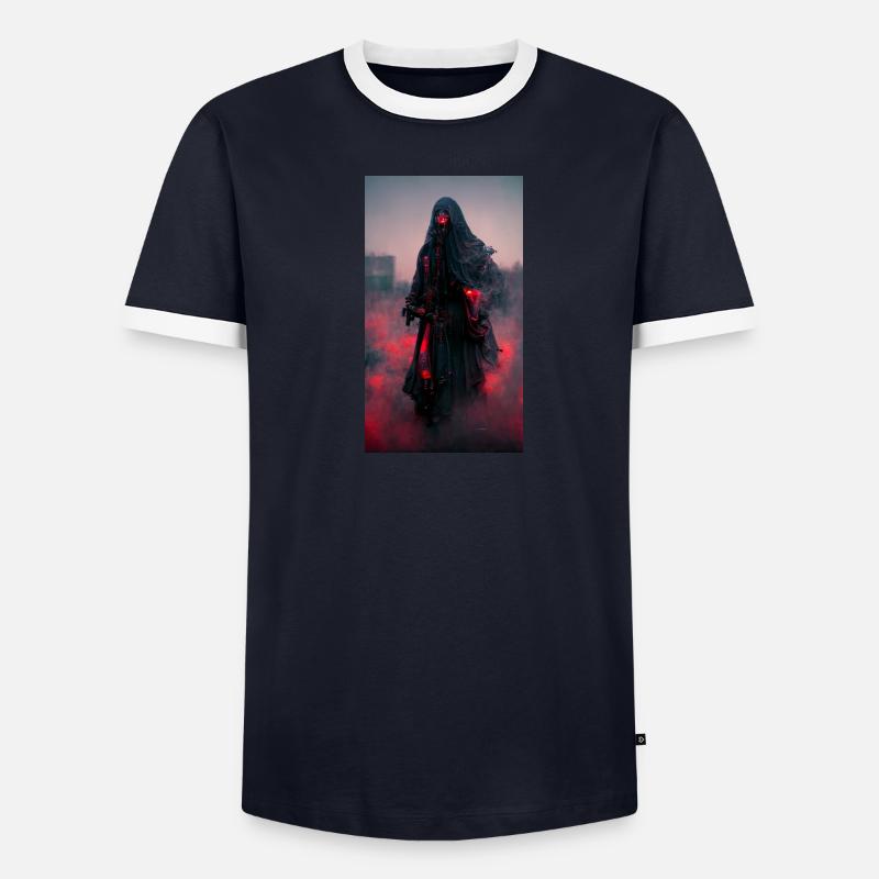 Red Grim reaper T-shirt contrasté Homme