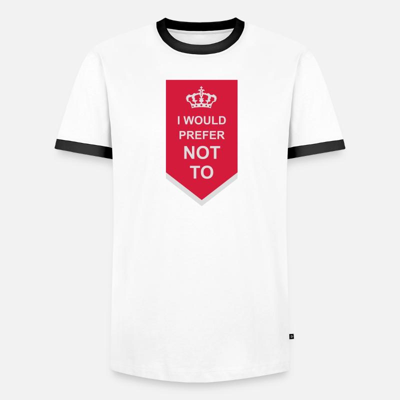 Je préfère ne pas T-shirt contrasté Homme