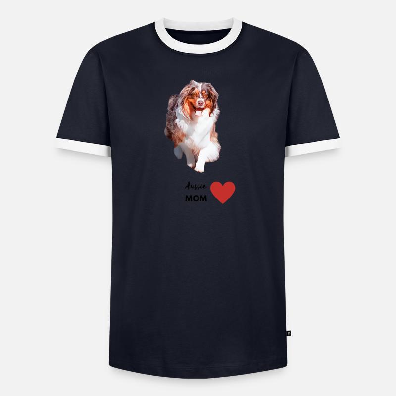 Aussie Mom Männer Kontrast-T-Shirt