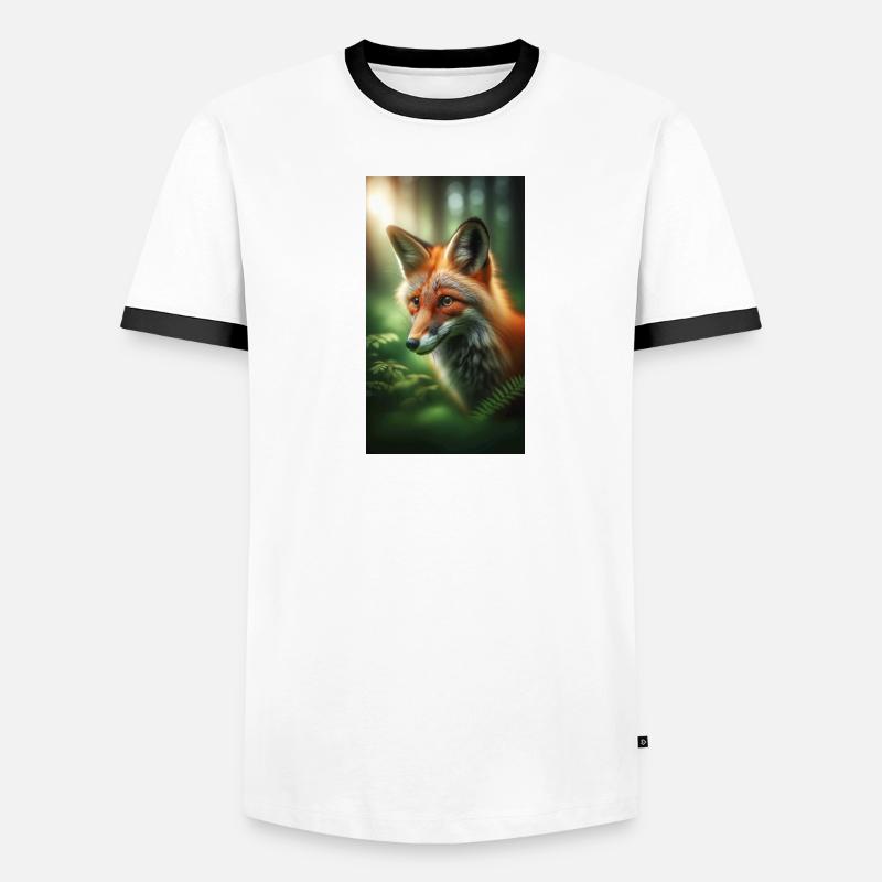 Fuchs Männer Kontrast-T-Shirt