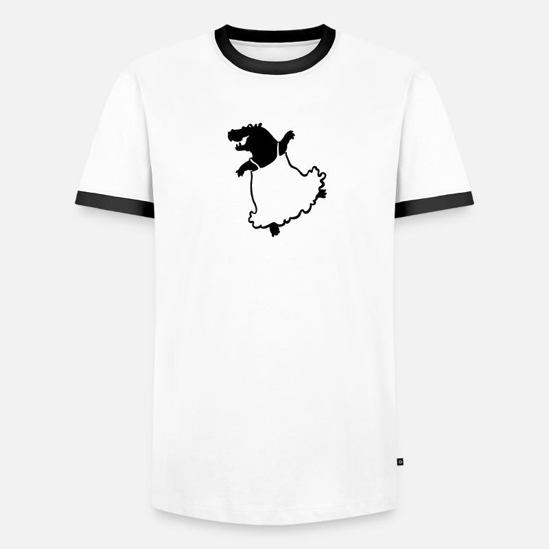 hippopotame dansant en robe T-shirt contrasté Homme