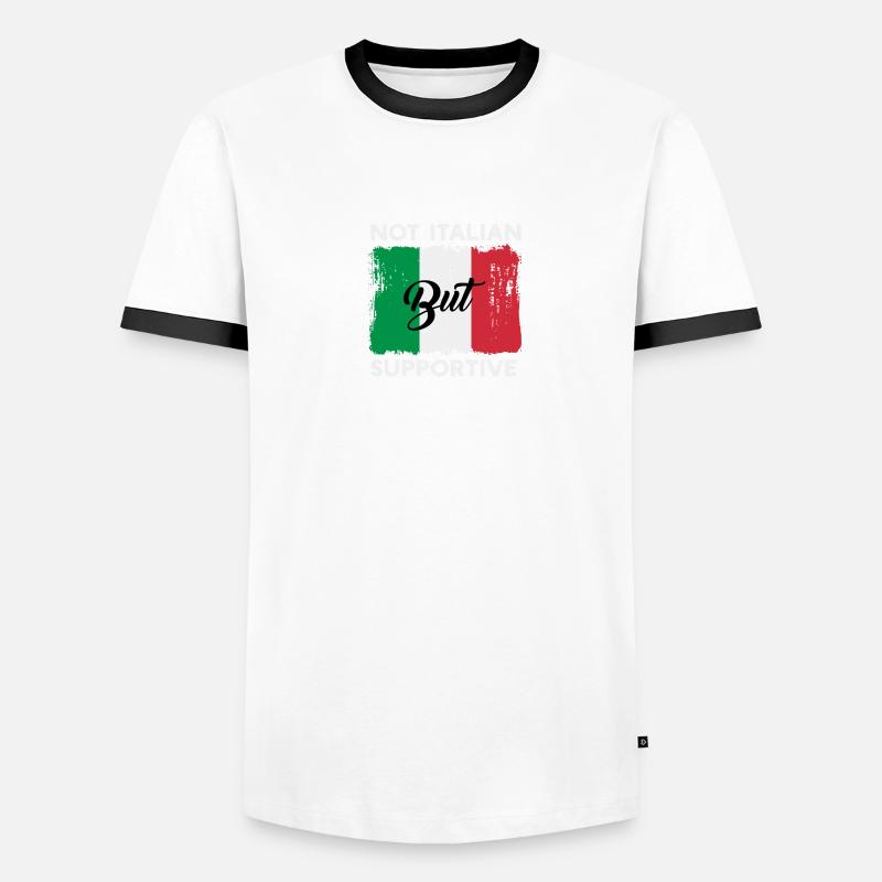 Citation notée non pas italienne, mais en bas T-shirt contrasté Homme