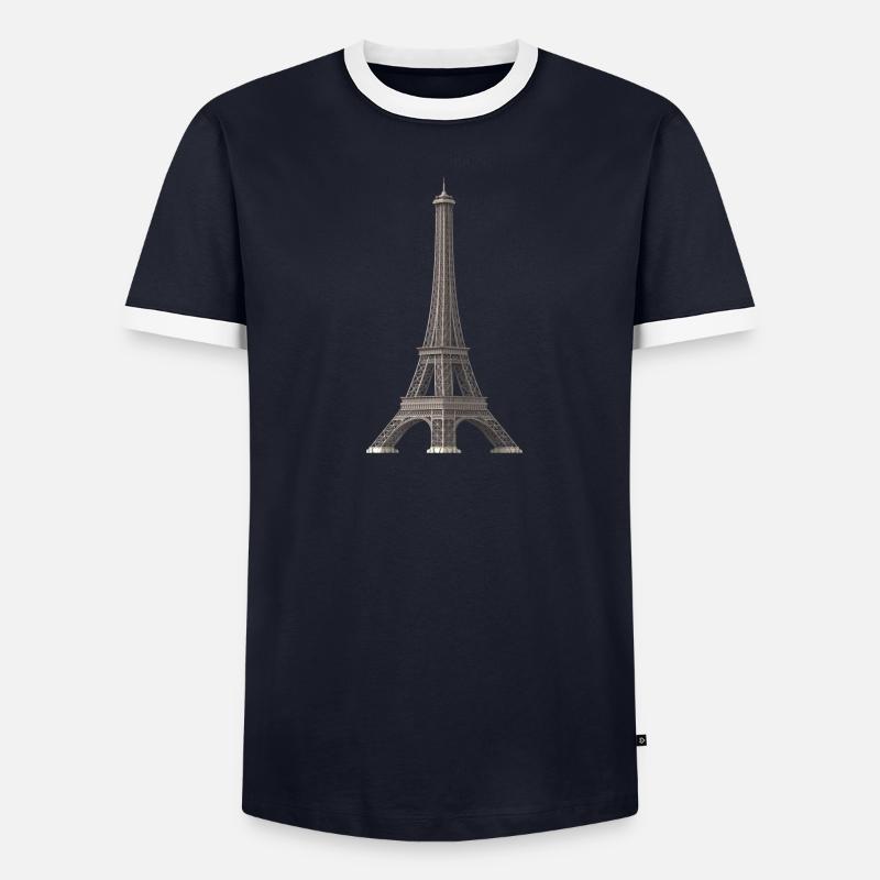 Eiffel Tower Männer Kontrast-T-Shirt