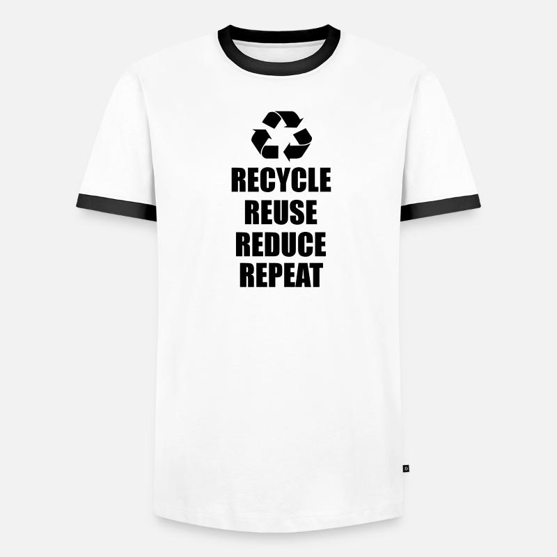recycler le devis de répétition T-shirt contrasté Homme