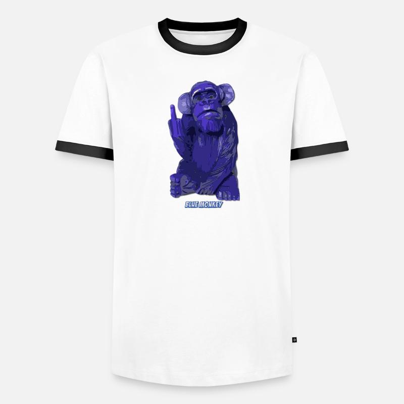 Blue monkey - rules Men's Ringer Shirt