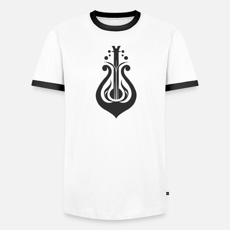 Harp Harmony: Timeless Elegance Men's Ringer Shirt
