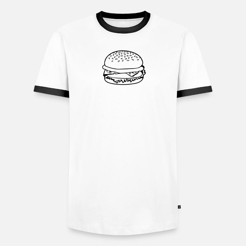 Hamburger de restauration rapide T-shirt contrasté Homme
