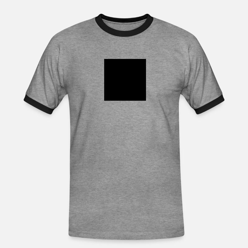 / Framing rectangle / / square / / framework / - Men's Ringer Shirt - heather grey/black