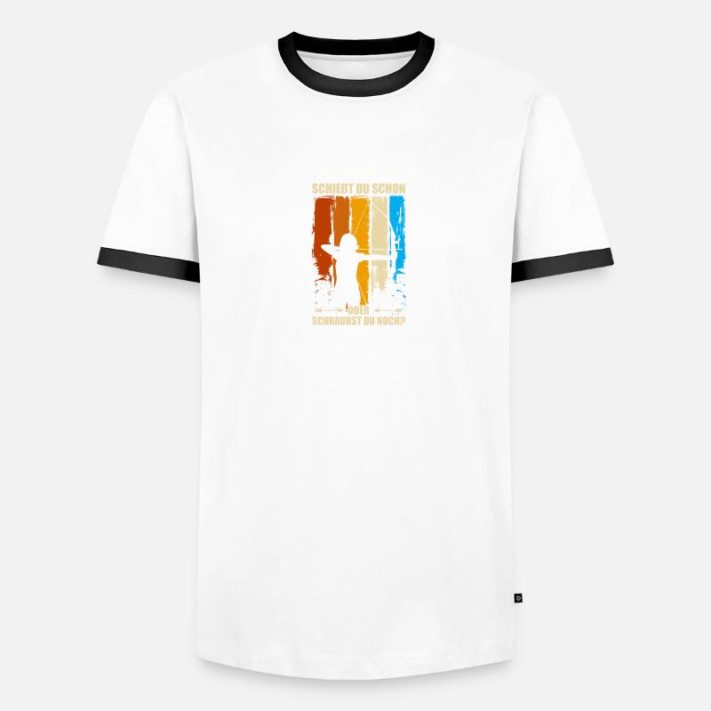 Schießt du Pfeil Bogen Bogenschießen Bogenschütze Männer Kontrast-T-Shirt