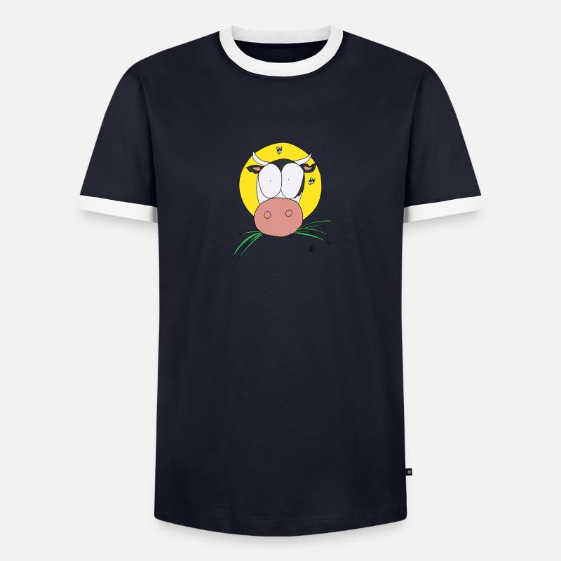 La vache vous regarde T-shirt contrasté Homme