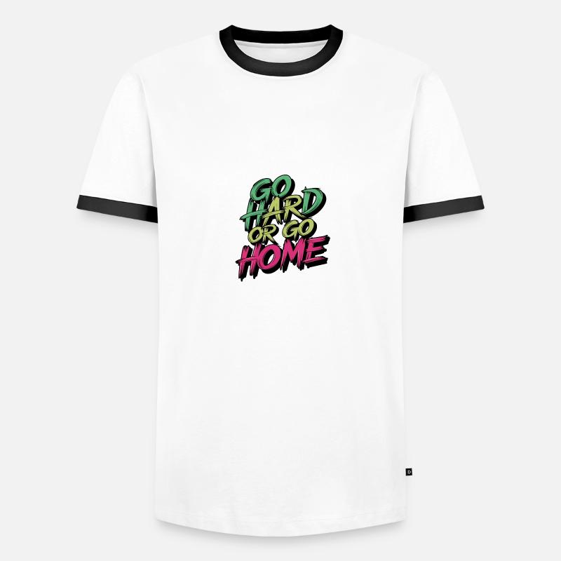 Motivationsdesign Tu es - zieh es durch oder gehe Männer Kontrast-T-Shirt