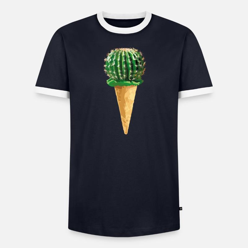 Cactus avec de la crème glacée T-shirt contrasté Homme