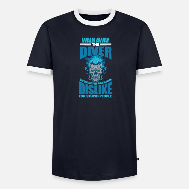 Le plongeur a des problèmes de colère et une aversion sérieuse pour T-shirt contrasté Homme