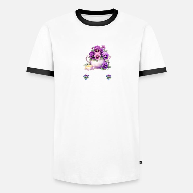 Graines de pensée pour planter des graines de fleurs de pensée T-shirt contrasté Homme