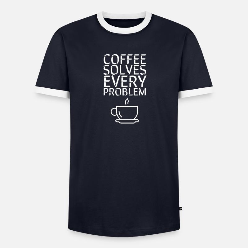 Coffee solves EVERY Problem - Männer Kontrast-T-Shirt - undefined