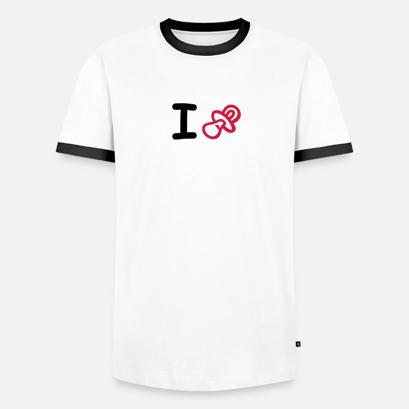 Schnuller Männer Kontrast-T-Shirt