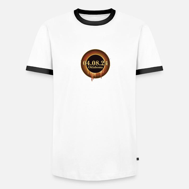 Total Solar Eclipse Path of Totality Oklahoma Men's Ringer Shirt