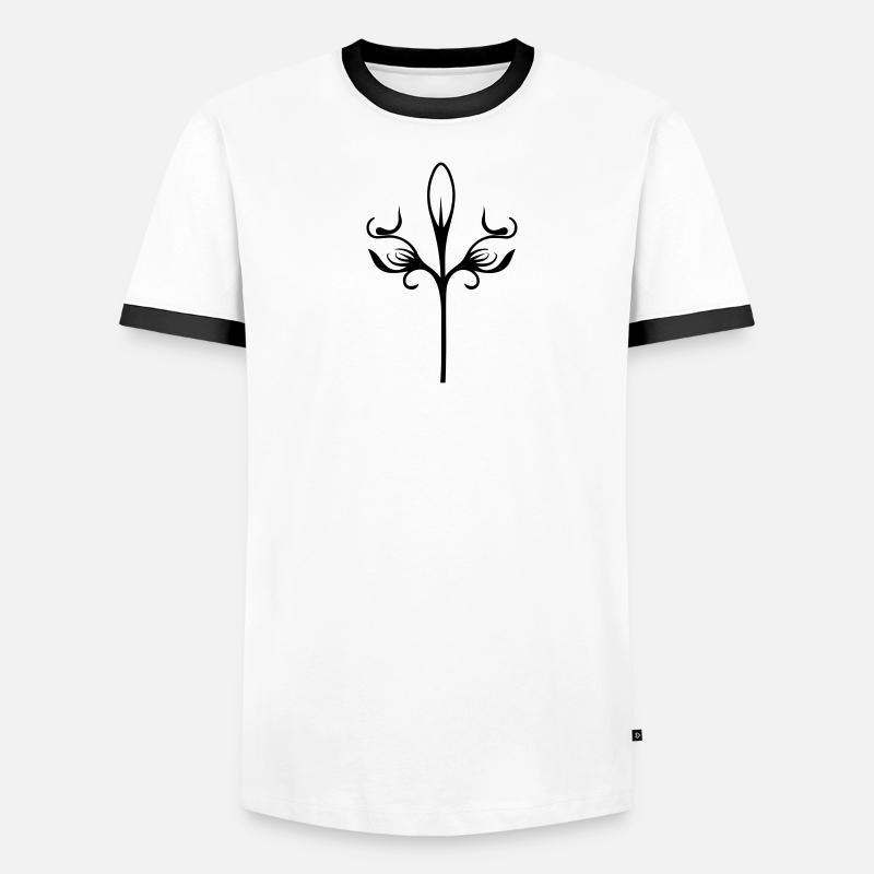 Blume Männer Kontrast-T-Shirt