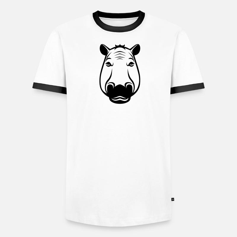 Nilpferd Männer Kontrast-T-Shirt