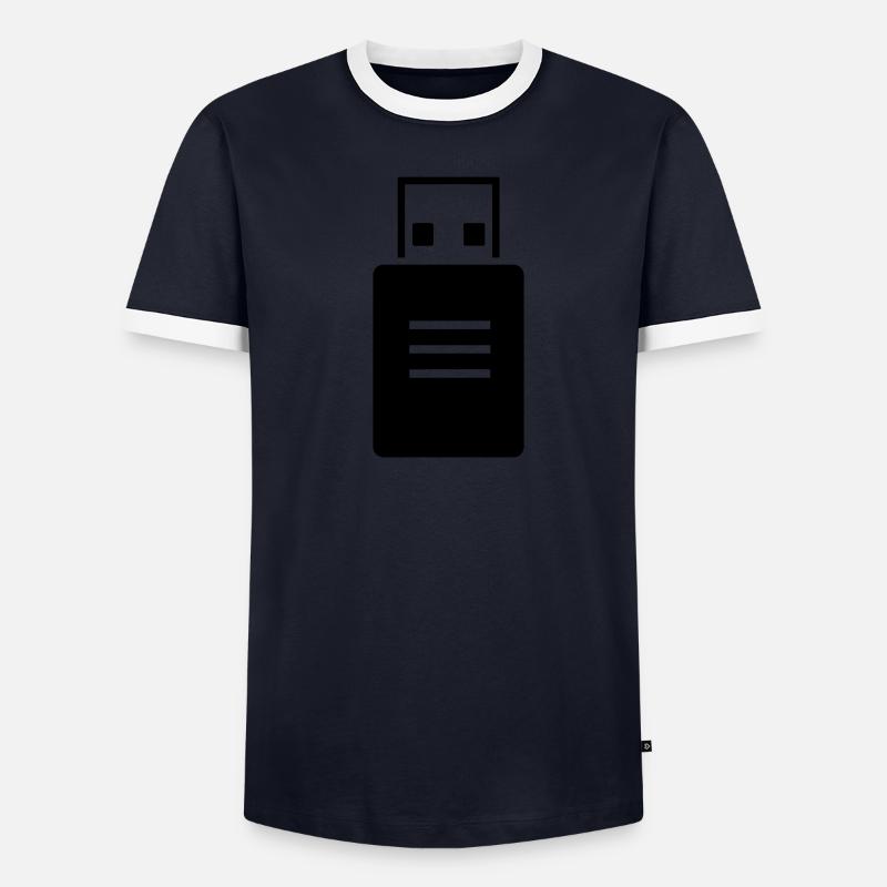 USB flash drive Men's Ringer Shirt