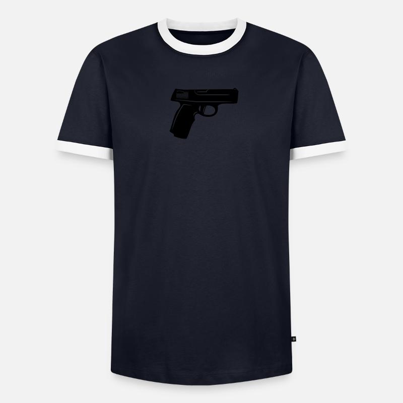 Weapons gun pattern Men's Ringer Shirt