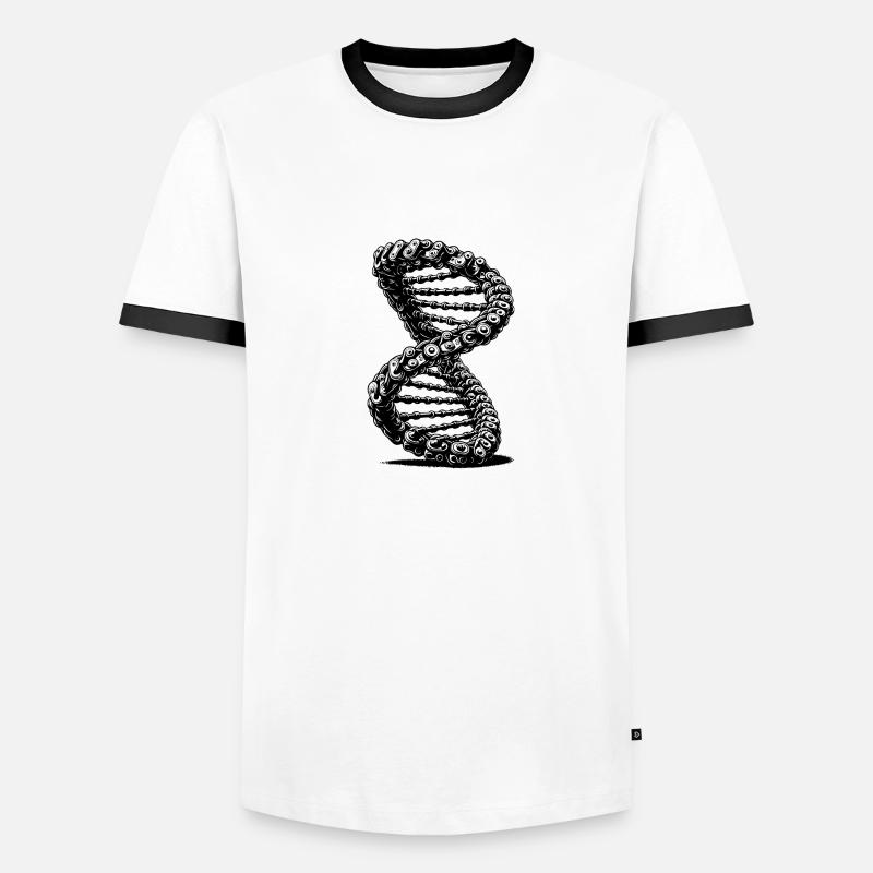 Möbius Loop Curved Chains DNA Men's Ringer Shirt