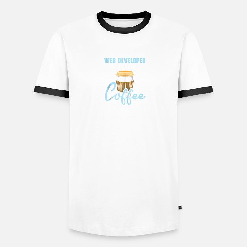 Website Development Coffee Web Developer Programme Men's Ringer Shirt