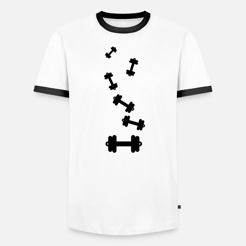 Icône de poids d’haltères T-shirt contrasté Homme