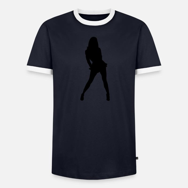 frau Männer Kontrast-T-Shirt