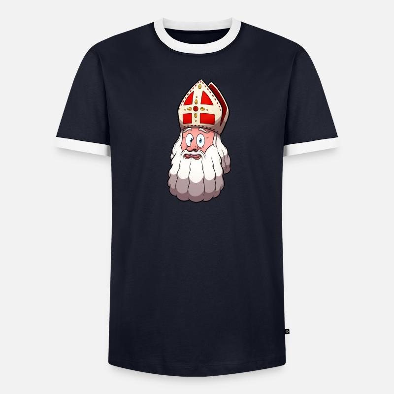 Visage de Saint Nicolas T-shirt contrasté Homme